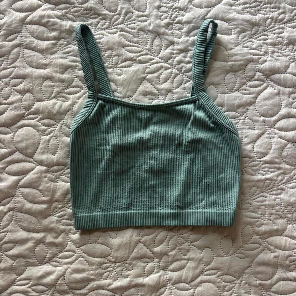 Colsie Women's Blue Green Crop-top
